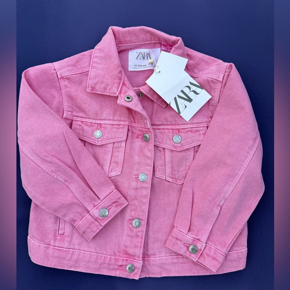 Zara pink denim jacket